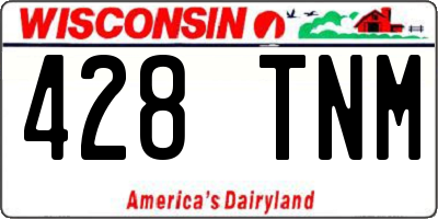 WI license plate 428TNM