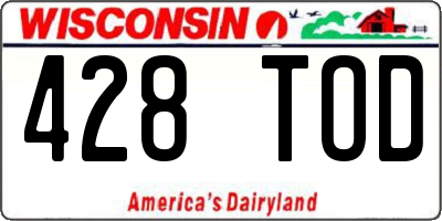 WI license plate 428TOD