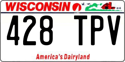 WI license plate 428TPV