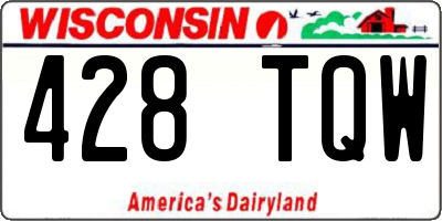 WI license plate 428TQW