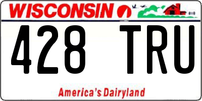 WI license plate 428TRU