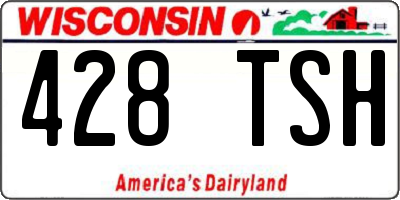 WI license plate 428TSH
