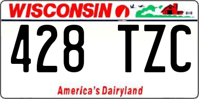 WI license plate 428TZC