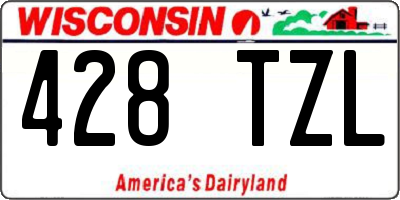 WI license plate 428TZL