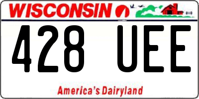 WI license plate 428UEE