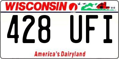 WI license plate 428UFI