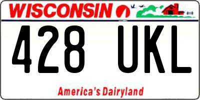 WI license plate 428UKL