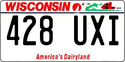 WI license plate 428UXI
