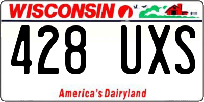 WI license plate 428UXS