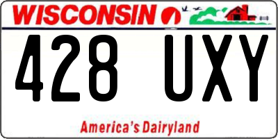 WI license plate 428UXY