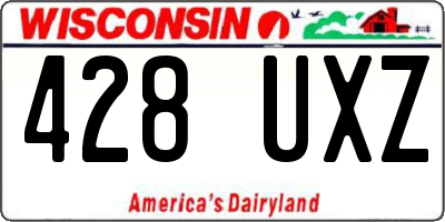 WI license plate 428UXZ