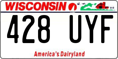 WI license plate 428UYF