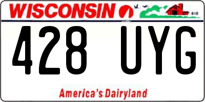 WI license plate 428UYG