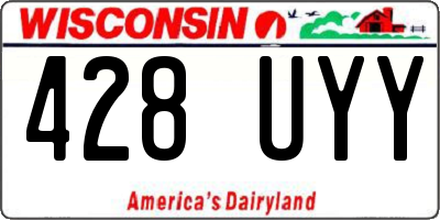 WI license plate 428UYY