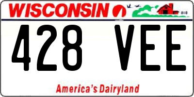 WI license plate 428VEE