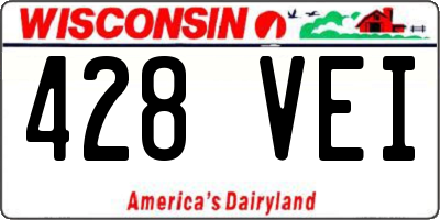 WI license plate 428VEI