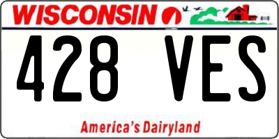 WI license plate 428VES