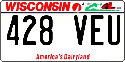 WI license plate 428VEU