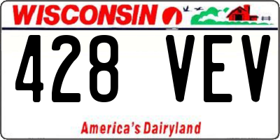 WI license plate 428VEV