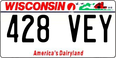 WI license plate 428VEY