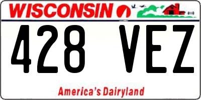WI license plate 428VEZ