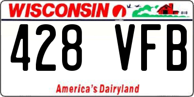 WI license plate 428VFB