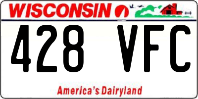 WI license plate 428VFC