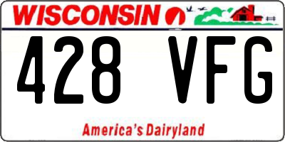 WI license plate 428VFG