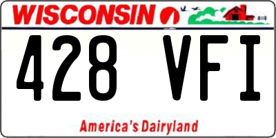 WI license plate 428VFI