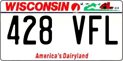 WI license plate 428VFL