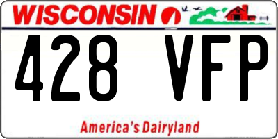 WI license plate 428VFP