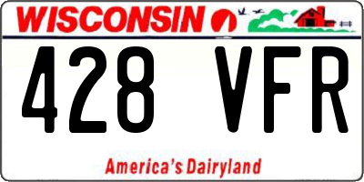 WI license plate 428VFR