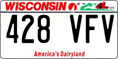 WI license plate 428VFV