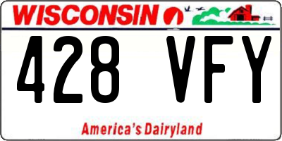 WI license plate 428VFY