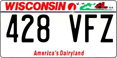 WI license plate 428VFZ