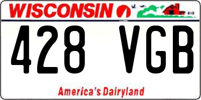 WI license plate 428VGB