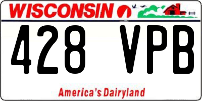 WI license plate 428VPB