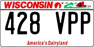 WI license plate 428VPP