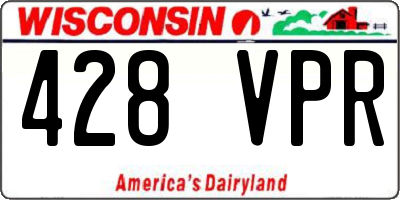 WI license plate 428VPR