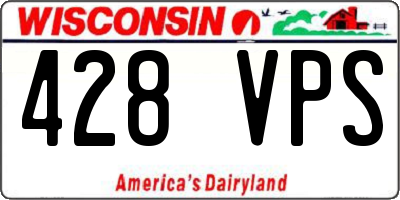 WI license plate 428VPS