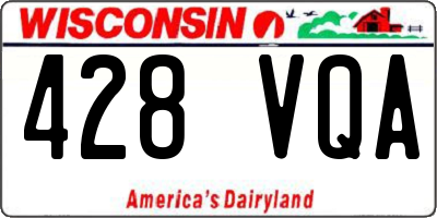 WI license plate 428VQA
