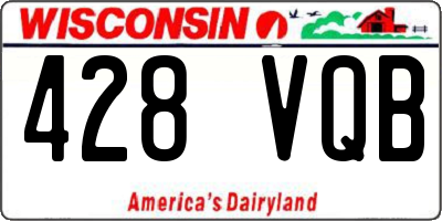 WI license plate 428VQB