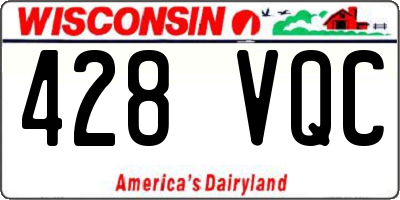 WI license plate 428VQC