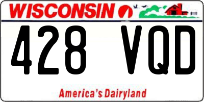 WI license plate 428VQD