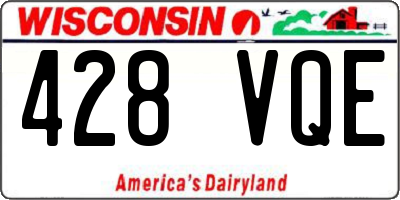 WI license plate 428VQE