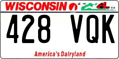 WI license plate 428VQK