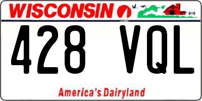 WI license plate 428VQL