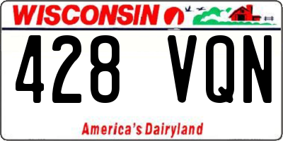 WI license plate 428VQN