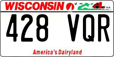 WI license plate 428VQR