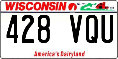 WI license plate 428VQU